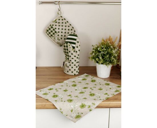 Кухонная прихватка Прованс Пэчворк зеленый Хозяйка 20х20 см (031502), изображение 2 Кухонная прихватка Прованс Пэчворк зеленый Хозяйка 20х20 см (031502), изображение 2