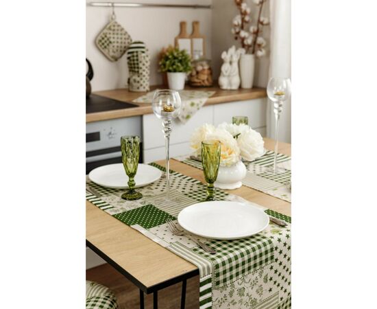 Кухонная прихватка Прованс Пэчворк зеленый Хозяйка 20х20 см (031502), изображение 3 Кухонная прихватка Прованс Пэчворк зеленый Хозяйка 20х20 см (031502), изображение 3