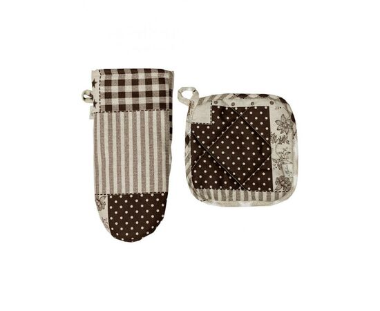 Кухонная прихватка Прованс Пэчворк коричневый Хозяйка 20х20 см (031500), изображение 5 Кухонная прихватка Прованс Пэчворк коричневый Хозяйка 20х20 см (031500), изображение 5