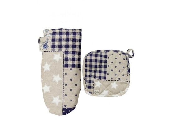 Кухонна прихватка Прованс Печворк синій Господиня 20х20 см (031494), зображення 4 Кухонна прихватка Прованс Печворк синій Господиня 20х20 см (031494), зображення 4