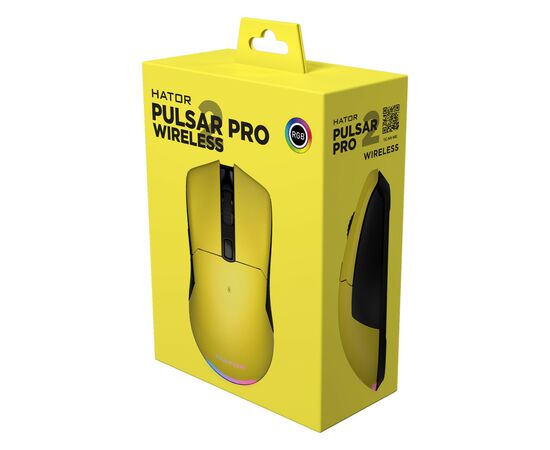 Мишка Hator Pulsar 2 Pro Wireless Yellow (HTM-532), зображення 6 Мишка Hator Pulsar 2 Pro Wireless Yellow (HTM-532), зображення 6