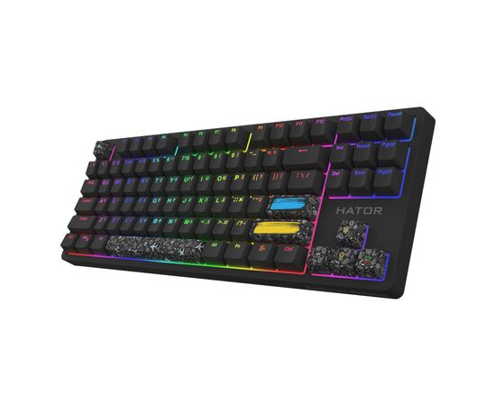 Клавиатура Hator Rockfall 2 Mecha TKL Authentic Edition Aurum Milky Way Silent USB Black (HTK-530), изображение 3 Клавиатура Hator Rockfall 2 Mecha TKL Authentic Edition Aurum Milky Way Silent USB Black (HTK-530), изображение 3