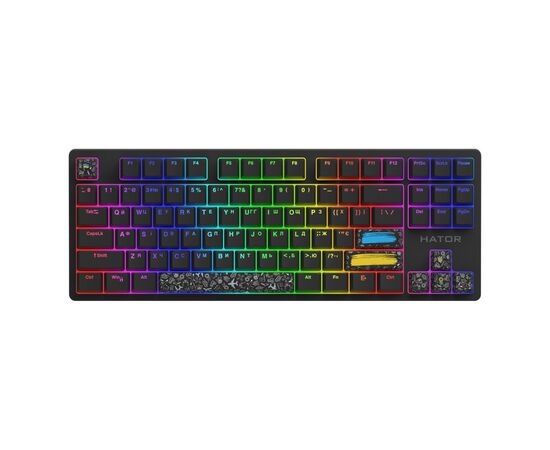Клавіатура Hator Rockfall 2 Mecha TKL Authentic Edition Aurum Milky Way Silent USB Black (HTK-530)