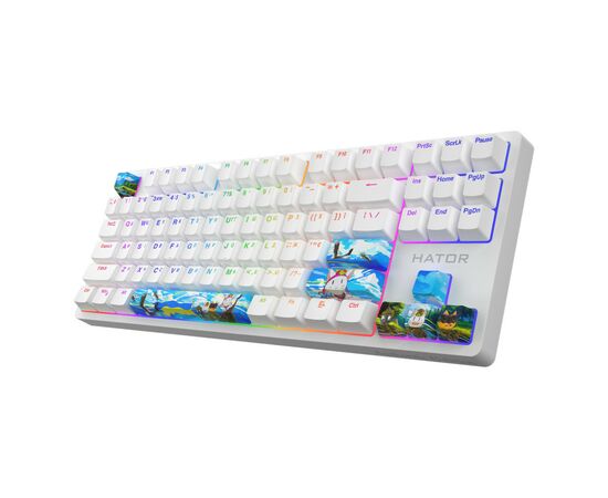Клавиатура Hator Rockfall 2 Mecha TKL Authentic Edition Aurum Milky Way Silent USB Fighting Cats (HTK-532), изображение 3 Клавиатура Hator Rockfall 2 Mecha TKL Authentic Edition Aurum Milky Way Silent USB Fighting Cats (HTK-532), изображение 3