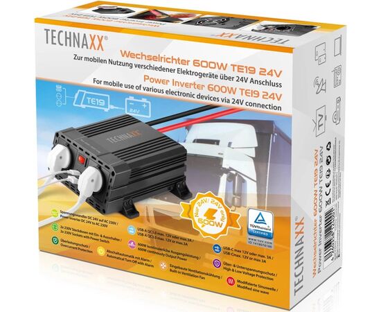 Преобразователь (инвертор) Technaxx TE16 1200 Вт, изображение 7 Преобразователь (инвертор) Technaxx TE16 1200 Вт, изображение 7
