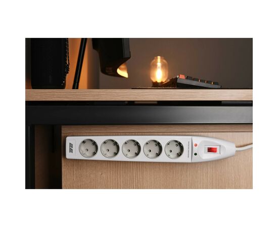 Сетевой фильтр питания 2E 5XSchuko, 3G*1.5мм, 2м, white (2E-SP515M2WH), изображение 7 Сетевой фильтр питания 2E 5XSchuko, 3G*1.5мм, 2м, white (2E-SP515M2WH), изображение 7