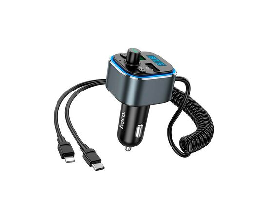 Зарядное устройство HOCO E74 FM transmitter with cable 2xUSB Metal Gray (6931474789099)