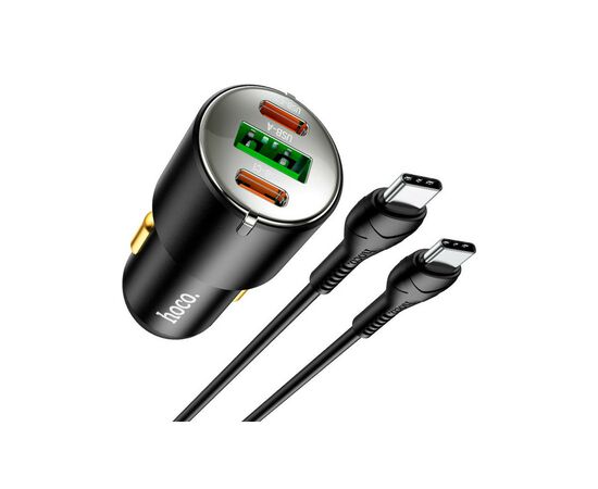 Зарядное устройство HOCO N26 2xType-C, USB-A Black (6931474765208), изображение 2