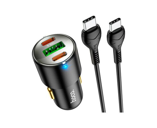 Зарядное устройство HOCO N26 2xType-C, USB-A Black (6931474765208), изображение 3