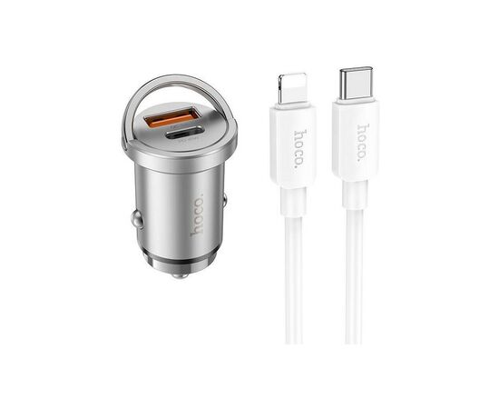 Зарядное устройство HOCO NZ10 Handy USB-A/Type-C Silver (6942007601832), изображение 2 Зарядное устройство HOCO NZ10 Handy USB-A/Type-C Silver (6942007601832), изображение 2