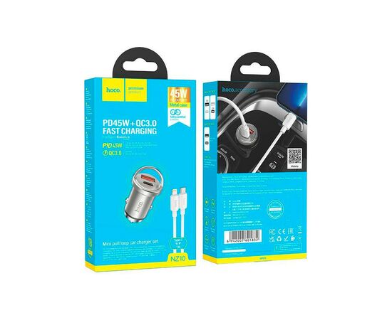 Зарядное устройство HOCO NZ10 Handy USB-A/Type-C Silver (6942007601832), изображение 7 Зарядное устройство HOCO NZ10 Handy USB-A/Type-C Silver (6942007601832), изображение 7