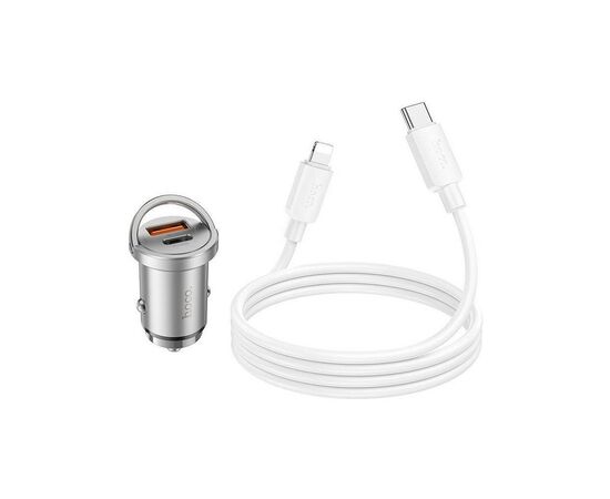 Зарядное устройство HOCO NZ10 Handy USB-A/Type-C Silver (6942007601832)