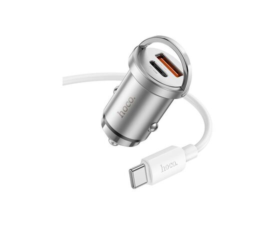 Зарядное устройство HOCO NZ10 Handy USB-A/Type-C Silver (6942007601849), изображение 3 Зарядное устройство HOCO NZ10 Handy USB-A/Type-C Silver (6942007601849), изображение 3