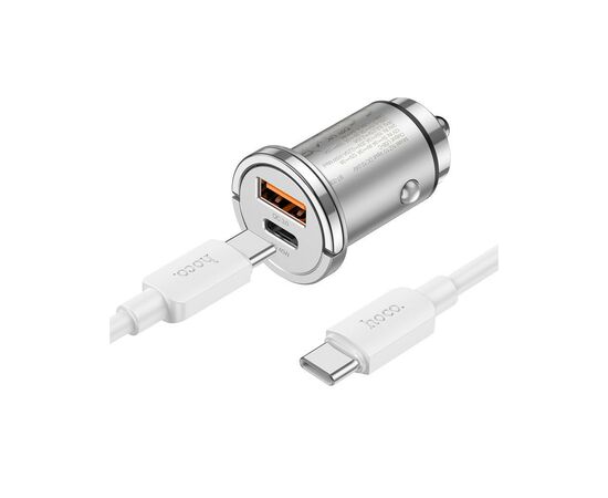 Зарядное устройство HOCO NZ10 Handy USB-A/Type-C Silver (6942007601849), изображение 6 Зарядное устройство HOCO NZ10 Handy USB-A/Type-C Silver (6942007601849), изображение 6