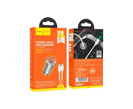 Зарядное устройство HOCO NZ10 Handy USB-A/Type-C Silver (6942007601849), изображение 7 Зарядное устройство HOCO NZ10 Handy USB-A/Type-C Silver (6942007601849), изображение 7