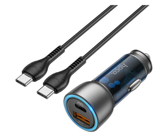 Зарядний пристрій HOCO NZ8 charger set (C to C) USB-A/Type-C Blue (6931474782779)