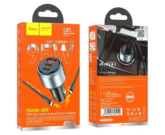 Зарядное устройство HOCO NZ9 charger set(C to C) USB-A/Type-C Black (6931474795120), изображение 7 Зарядное устройство HOCO NZ9 charger set(C to C) USB-A/Type-C Black (6931474795120), изображение 7