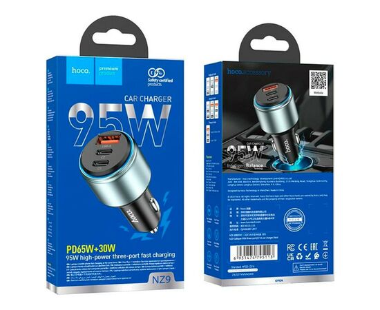 Зарядное устройство HOCO NZ9 USB-A/Type-C Black (6931474795113), изображение 4