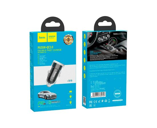 Зарядное устройство HOCO Z32 USB-A/Type-C Black (6931474739797), изображение 4 Зарядное устройство HOCO Z32 USB-A/Type-C Black (6931474739797), изображение 4
