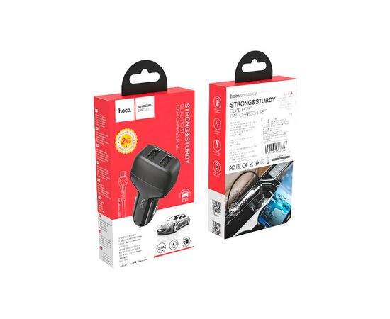 Зарядное устройство HOCO Z36 charger set(Micro) 2xUSB Black (6931474727756), изображение 6 Зарядное устройство HOCO Z36 charger set(Micro) 2xUSB Black (6931474727756), изображение 6