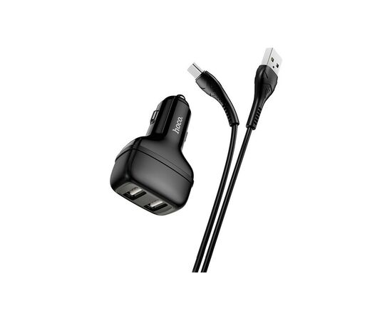 Зарядное устройство HOCO Z36 charger set(Type-C) 2xUSB Black (6931474727770), изображение 2 Зарядное устройство HOCO Z36 charger set(Type-C) 2xUSB Black (6931474727770), изображение 2