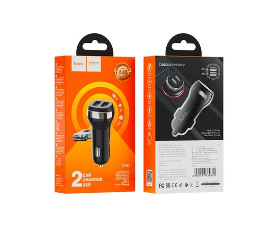 Зарядное устройство HOCO Z40 2xUSB Black (6931474739650), изображение 3 Зарядное устройство HOCO Z40 2xUSB Black (6931474739650), изображение 3