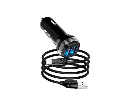 Зарядное устройство HOCO Z40 charger set (iP) 2xUSB Black (6931474739674), изображение 2 Зарядное устройство HOCO Z40 charger set (iP) 2xUSB Black (6931474739674), изображение 2