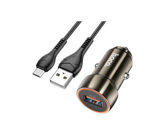 Зарядное устройство HOCO Z46 USB Metal Gray (6931474770295), изображение 2 Зарядное устройство HOCO Z46 USB Metal Gray (6931474770295), изображение 2