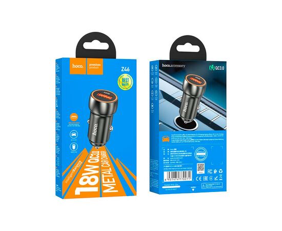 Зарядное устройство HOCO Z46 USB Metal Gray (6931474770271), изображение 4 Зарядное устройство HOCO Z46 USB Metal Gray (6931474770271), изображение 4