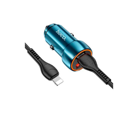 Зарядное устройство HOCO Z46A set (C to iP) USB-A/Type-C Sapphire Blue (6931474770363), изображение 4 Зарядное устройство HOCO Z46A set (C to iP) USB-A/Type-C Sapphire Blue (6931474770363), изображение 4