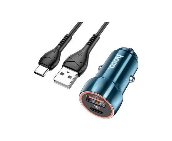 Зарядное устройство HOCO Z46A USB Type-C Sapphire Blue (6931474770387), изображение 2 Зарядное устройство HOCO Z46A USB Type-C Sapphire Blue (6931474770387), изображение 2