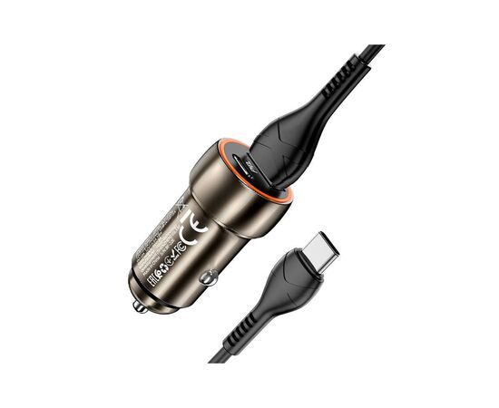 Зарядное устройство HOCO Z46A USB-A/Type-C Metal Gray (6931474770370), изображение 3 Зарядное устройство HOCO Z46A USB-A/Type-C Metal Gray (6931474770370), изображение 3