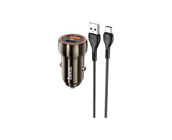 Зарядное устройство HOCO Z46A USB-A/Type-C Metal Gray (6931474770370)