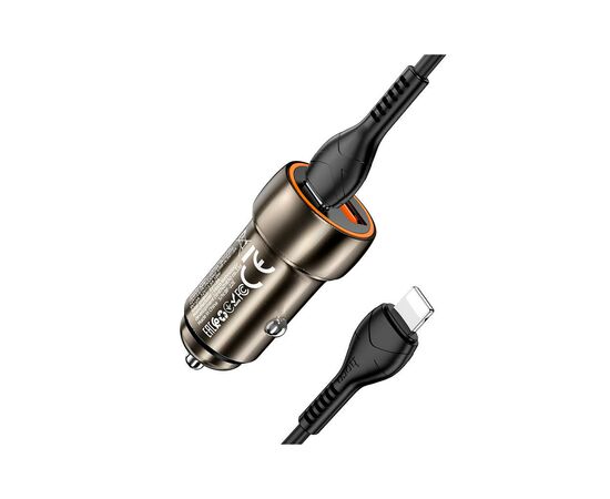 Зарядное устройство HOCO Z46A USB-A/Type-C Metal Gray (6931474770356), изображение 3 Зарядное устройство HOCO Z46A USB-A/Type-C Metal Gray (6931474770356), изображение 3