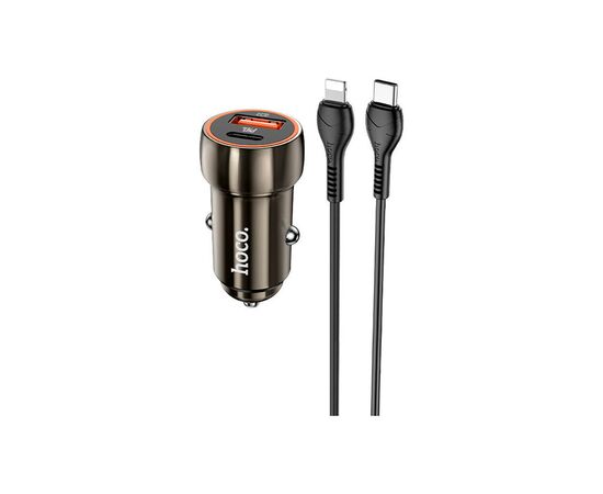 Зарядное устройство HOCO Z46A USB-A/Type-C Metal Gray (6931474770356)
