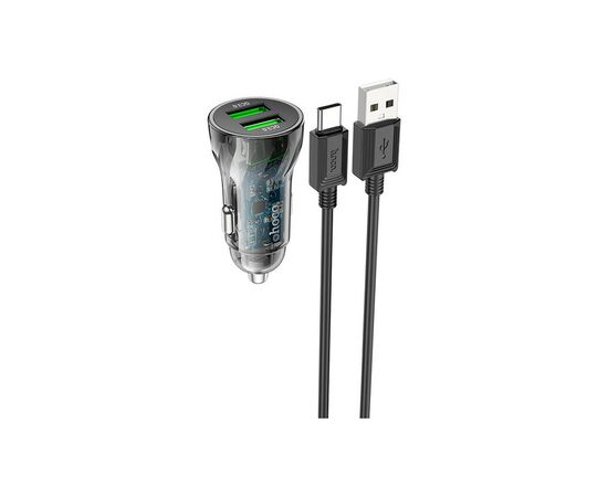 Зарядное устройство HOCO Z47 set (Type-C) 2xUSB Transparent black (6931474782250)