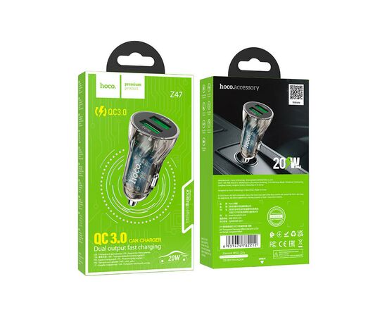 Зарядное устройство HOCO Z47 Transparent Discovery Edition 2xUSB Black (6931474782212), изображение 4 Зарядное устройство HOCO Z47 Transparent Discovery Edition 2xUSB Black (6931474782212), изображение 4