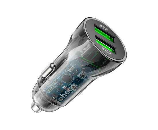 Зарядний пристрій HOCO Z47 Transparent Discovery Edition 2xUSB Black (6931474782212)
