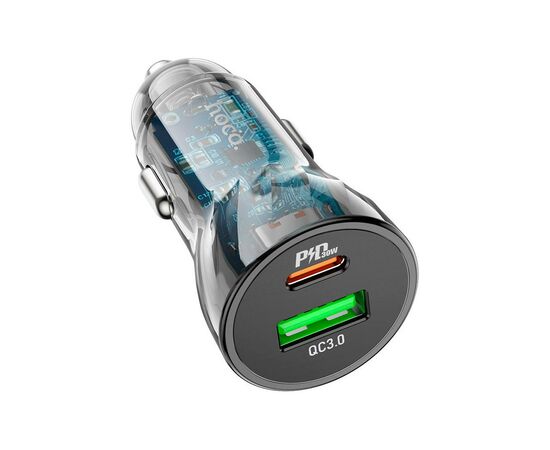 Зарядное устройство HOCO Z47A USB-A/Type-C Black (6931474782298), изображение 3 Зарядное устройство HOCO Z47A USB-A/Type-C Black (6931474782298), изображение 3