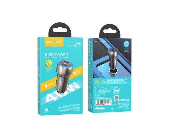 Зарядное устройство HOCO Z48 Tough Type-С/Type-C Metal Gray (6931474794994), изображение 4 Зарядное устройство HOCO Z48 Tough Type-С/Type-C Metal Gray (6931474794994), изображение 4