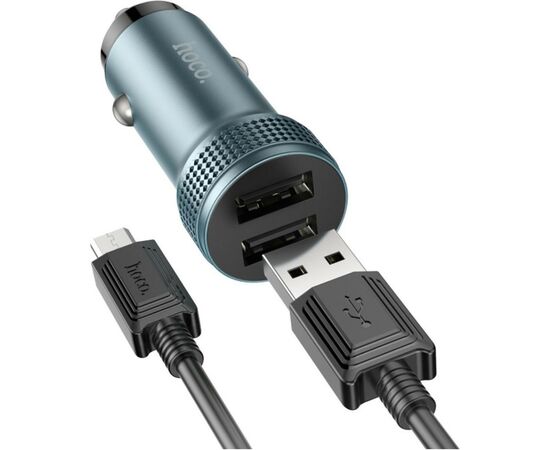 Зарядное устройство HOCO Z49 Level 2xUSB Metal Gray (6931474795656), изображение 2