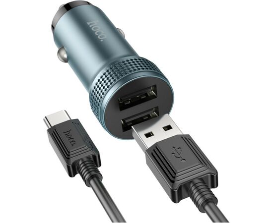 Зарядное устройство HOCO Z49 Level 2xUSB Metal Gray (6931474795670), изображение 2