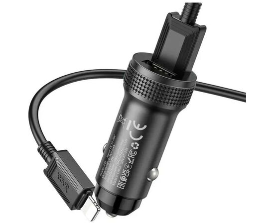 Зарядное устройство HOCO Z49 Level USB-A + USB-A Black (6931474795625), изображение 2