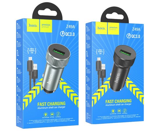 Зарядное устройство HOCO Z49A Level USB Metal Gray (6931474795717), изображение 6