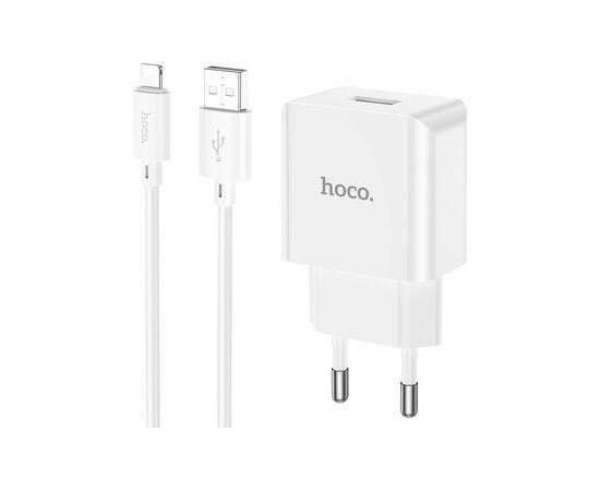 Зарядное устройство HOCO C106A charger set(iP) White (6931474783899), изображение 2 Зарядное устройство HOCO C106A charger set(iP) White (6931474783899), изображение 2