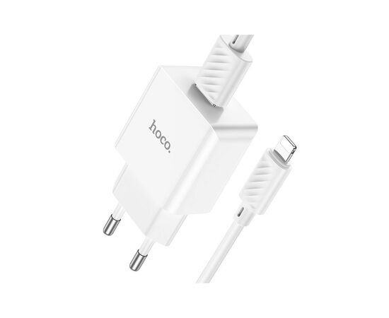 Зарядное устройство HOCO C106A charger set(iP) White (6931474783899), изображение 3 Зарядное устройство HOCO C106A charger set(iP) White (6931474783899), изображение 3