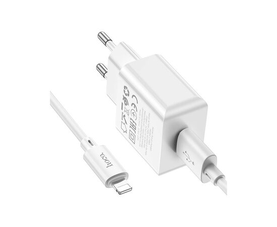 Зарядное устройство HOCO C106A charger set(iP) White (6931474783899), изображение 6 Зарядное устройство HOCO C106A charger set(iP) White (6931474783899), изображение 6