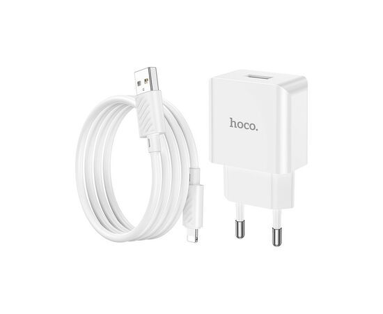 Зарядное устройство HOCO C106A charger set(iP) White (6931474783899)