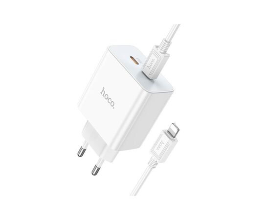 Зарядное устройство HOCO C108A charger set (C to iP) White (6931474784445), изображение 2