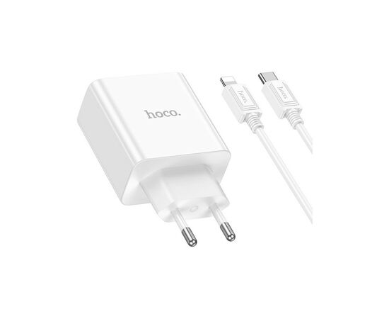 Зарядное устройство HOCO C108A charger set (C to iP) White (6931474784445), изображение 5